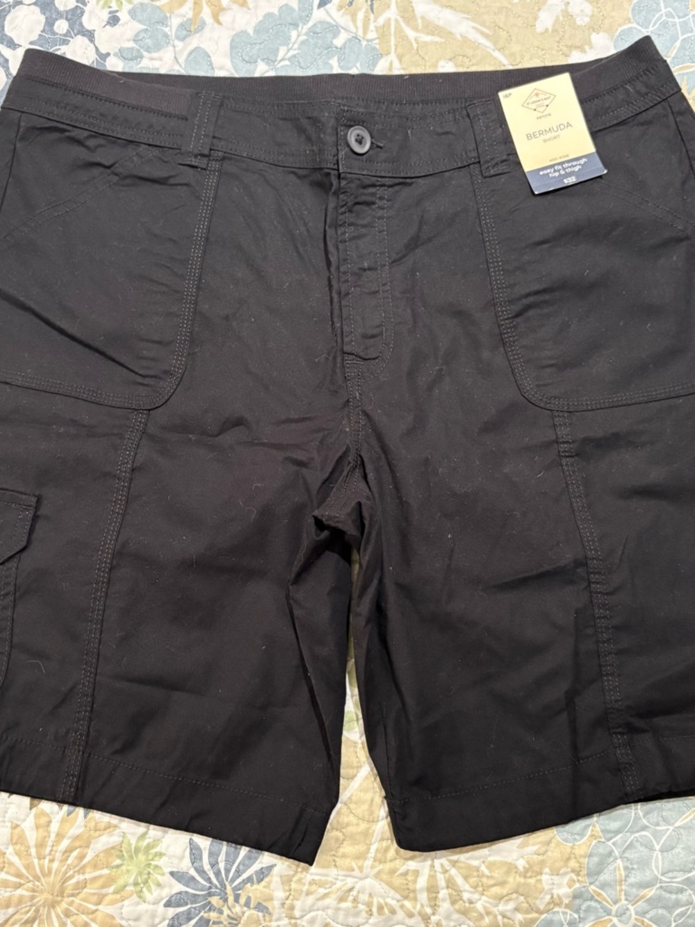St. John's Bay Black Women's Cargo Shorts